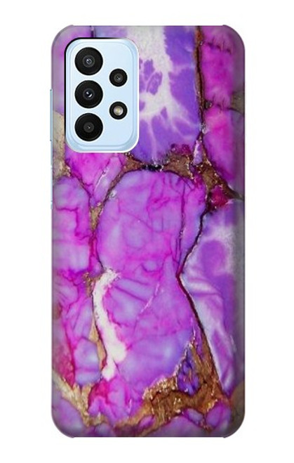 W2907 Purple Turquoise Stone Hard Case and Leather Flip Case For Samsung Galaxy A23