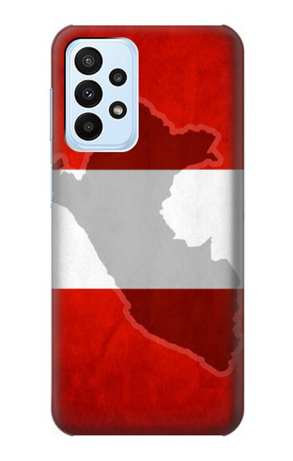 W3018 Peru Flag Hard Case and Leather Flip Case For Samsung Galaxy A23