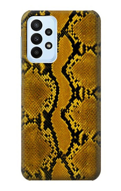 W3365 Yellow Python Skin Graphic Print Hard Case and Leather Flip Case For Samsung Galaxy A23