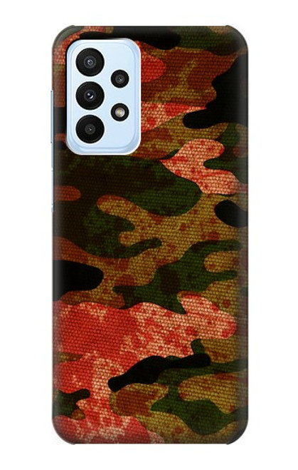 W3393 Camouflage Blood Splatter Hard Case and Leather Flip Case For Samsung Galaxy A23