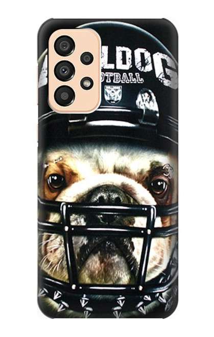 W0098 Bulldog American Football Hard Case and Leather Flip Case For Samsung Galaxy A33 5G