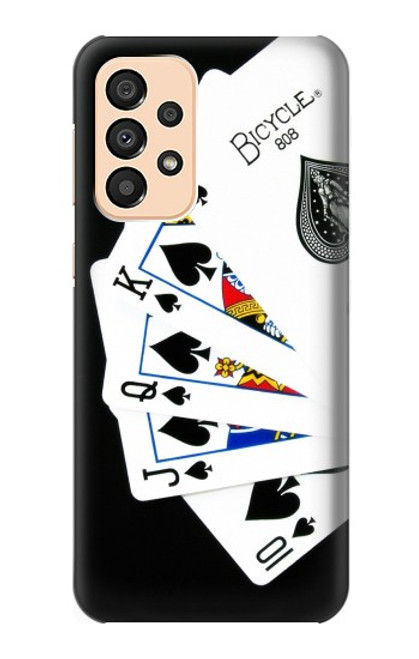 W1078 Poker Royal Straight Flush Hard Case and Leather Flip Case For Samsung Galaxy A33 5G