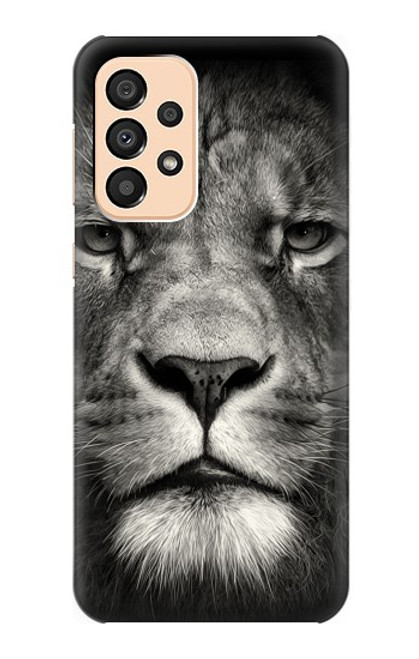 W1352 Lion Face Hard Case and Leather Flip Case For Samsung Galaxy A33 5G