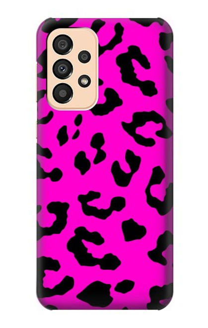 W1850 Pink Leopard Pattern Hard Case and Leather Flip Case For Samsung Galaxy A33 5G