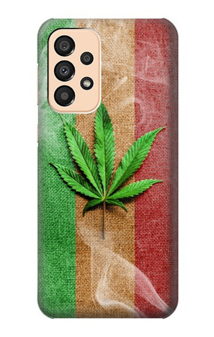 W2109 Marijuana Rasta Flag Hard Case and Leather Flip Case For Samsung Galaxy A33 5G