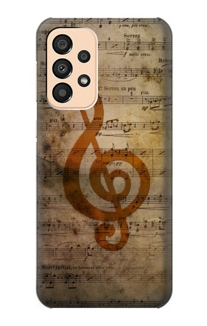 W2368 Sheet Music Notes Hard Case and Leather Flip Case For Samsung Galaxy A33 5G