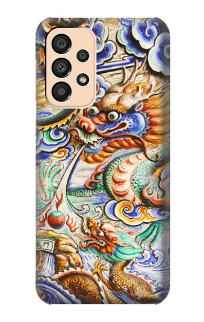 W2584 Traditional Chinese Dragon Art Hard Case and Leather Flip Case For Samsung Galaxy A33 5G