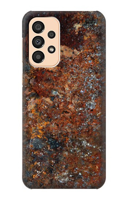 W2714 Rust Steel Texture Graphic Printed Hard Case and Leather Flip Case For Samsung Galaxy A33 5G