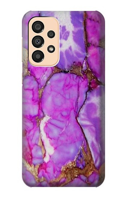 W2907 Purple Turquoise Stone Hard Case and Leather Flip Case For Samsung Galaxy A33 5G