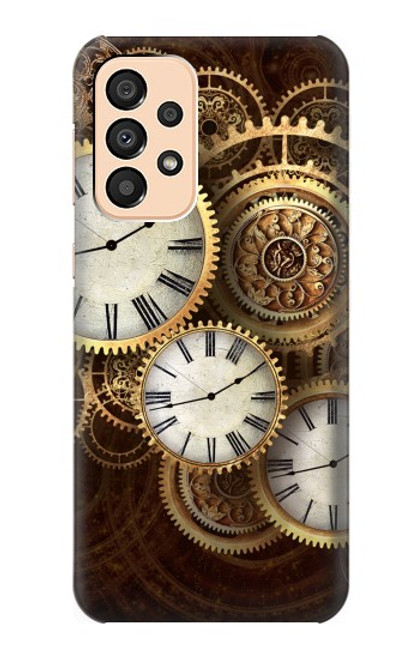 W3172 Gold Clock Live Hard Case and Leather Flip Case For Samsung Galaxy A33 5G