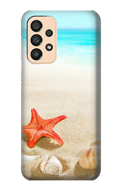 W3212 Sea Shells Starfish Beach Hard Case and Leather Flip Case For Samsung Galaxy A33 5G