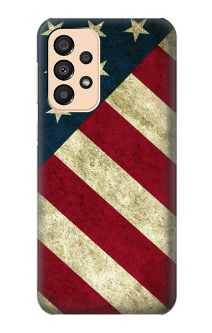 W3295 US National Flag Hard Case and Leather Flip Case For Samsung Galaxy A33 5G