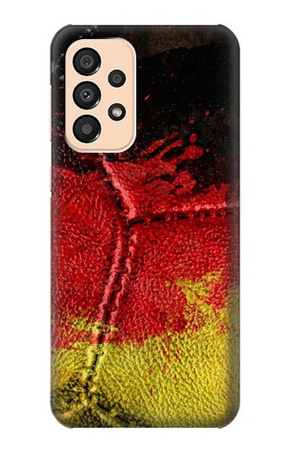 W3303 Germany Flag Vintage Football Graphic Hard Case and Leather Flip Case For Samsung Galaxy A33 5G