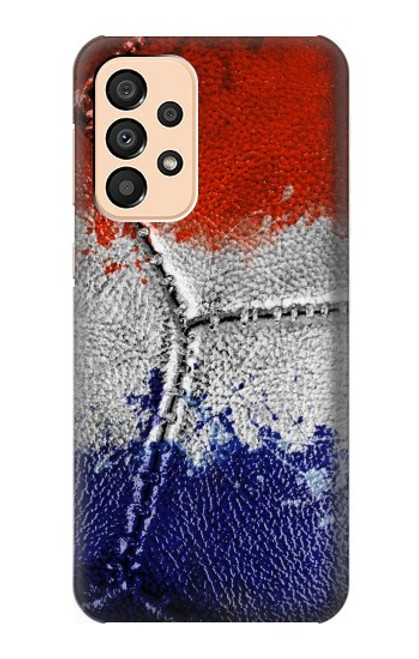 W3304 France Flag Vintage Football Graphic Hard Case and Leather Flip Case For Samsung Galaxy A33 5G