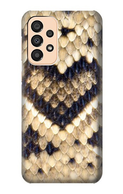 W3417 Diamond Rattle Snake Graphic Print Hard Case and Leather Flip Case For Samsung Galaxy A33 5G