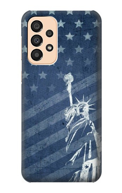 W3450 US Flag Liberty Statue Hard Case and Leather Flip Case For Samsung Galaxy A33 5G