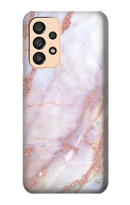 W3482 Soft Pink Marble Graphic Print Hard Case and Leather Flip Case For Samsung Galaxy A33 5G