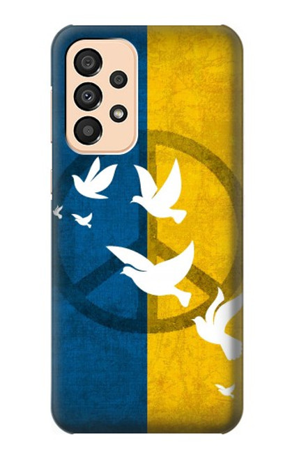 W3857 Peace Dove Ukraine Flag Hard Case and Leather Flip Case For Samsung Galaxy A33 5G