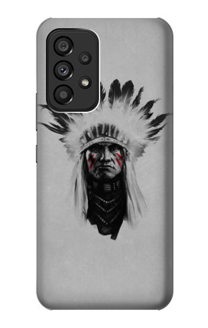 W0451 Indian Chief Hard Case and Leather Flip Case For Samsung Galaxy A53 5G