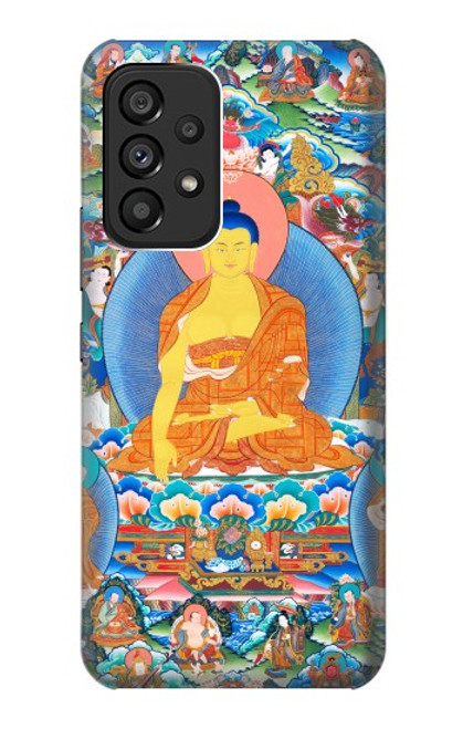 W1256 Buddha Paint Hard Case and Leather Flip Case For Samsung Galaxy A53 5G