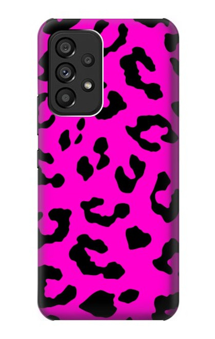 W1850 Pink Leopard Pattern Hard Case and Leather Flip Case For Samsung Galaxy A53 5G