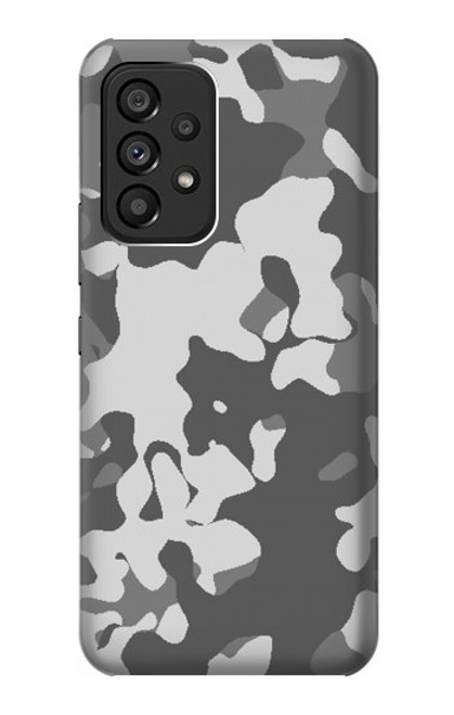 W2186 Gray Camo Camouflage Graphic Printed Hard Case and Leather Flip Case For Samsung Galaxy A53 5G