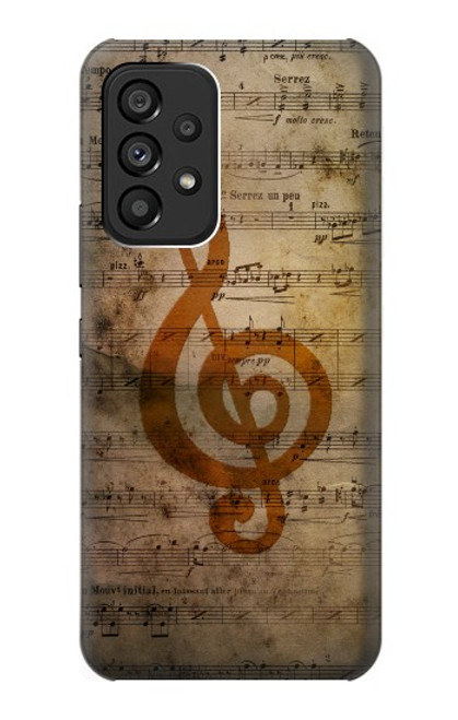 W2368 Sheet Music Notes Hard Case and Leather Flip Case For Samsung Galaxy A53 5G