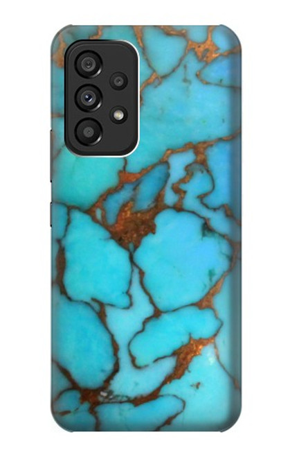 W2685 Aqua Turquoise Gemstone Graphic Printed Hard Case and Leather Flip Case For Samsung Galaxy A53 5G