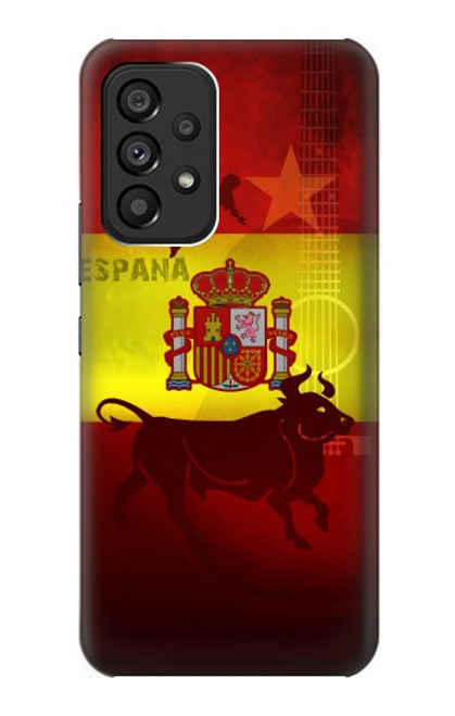 W2984 Spain Football Soccer Hard Case and Leather Flip Case For Samsung Galaxy A53 5G