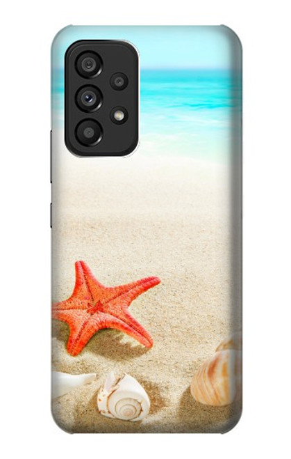 W3212 Sea Shells Starfish Beach Hard Case and Leather Flip Case For Samsung Galaxy A53 5G