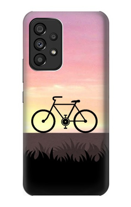 W3252 Bicycle Sunset Hard Case and Leather Flip Case For Samsung Galaxy A53 5G