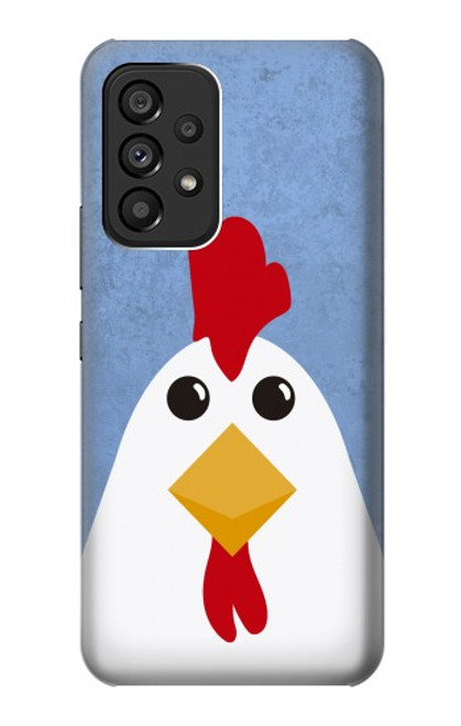 W3254 Chicken Cartoon Hard Case and Leather Flip Case For Samsung Galaxy A53 5G