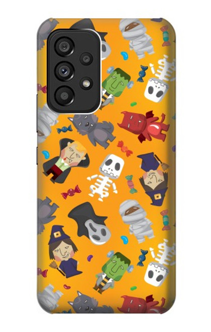 W3275 Cute Halloween Cartoon Pattern Hard Case and Leather Flip Case For Samsung Galaxy A53 5G