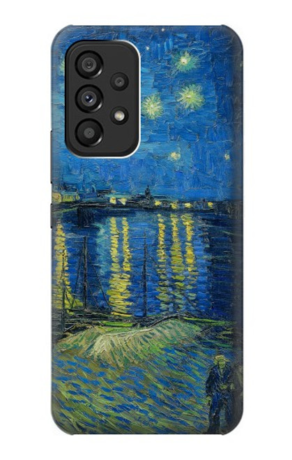 W3336 Van Gogh Starry Night Over the Rhone Hard Case and Leather Flip Case For Samsung Galaxy A53 5G