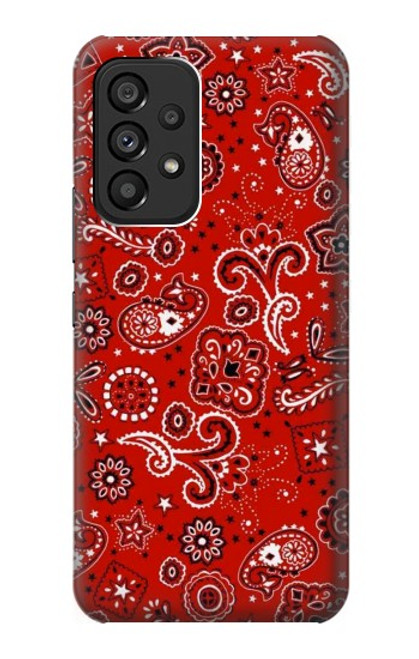 W3354 Red Classic Bandana Hard Case and Leather Flip Case For Samsung Galaxy A53 5G