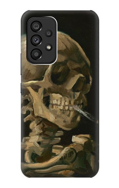 W3358 Vincent Van Gogh Skeleton Cigarette Hard Case and Leather Flip Case For Samsung Galaxy A53 5G