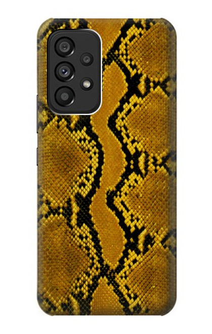 W3365 Yellow Python Skin Graphic Print Hard Case and Leather Flip Case For Samsung Galaxy A53 5G