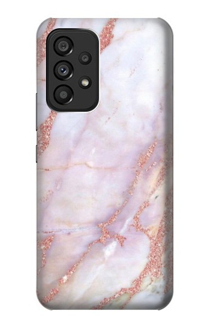 W3482 Soft Pink Marble Graphic Print Hard Case and Leather Flip Case For Samsung Galaxy A53 5G