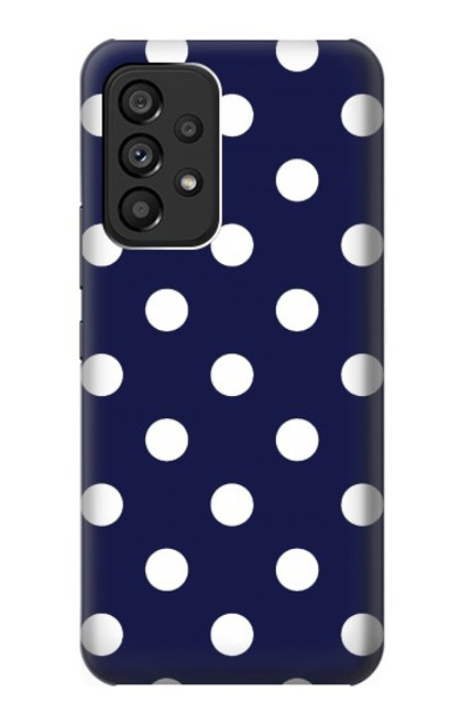 W3533 Blue Polka Dot Hard Case and Leather Flip Case For Samsung Galaxy A53 5G