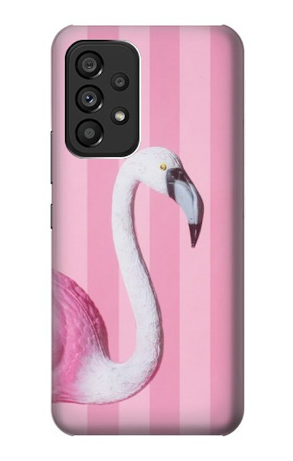 W3805 Flamingo Pink Pastel Hard Case and Leather Flip Case For Samsung Galaxy A53 5G