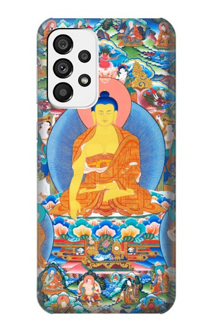 W1256 Buddha Paint Hard Case and Leather Flip Case For Samsung Galaxy A73 5G