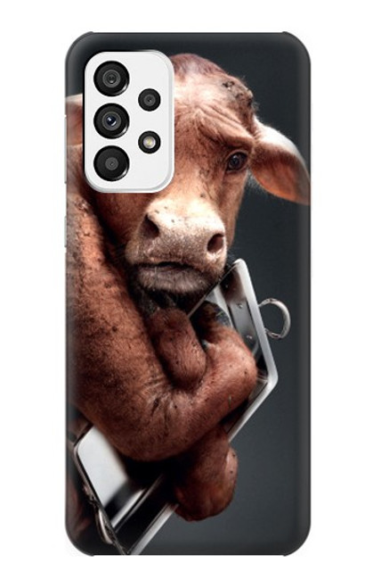 W1271 Crazy Cow Hard Case and Leather Flip Case For Samsung Galaxy A73 5G