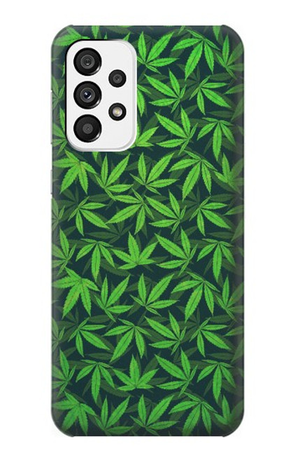 W2666 Marijuana Pattern Hard Case and Leather Flip Case For Samsung Galaxy A73 5G