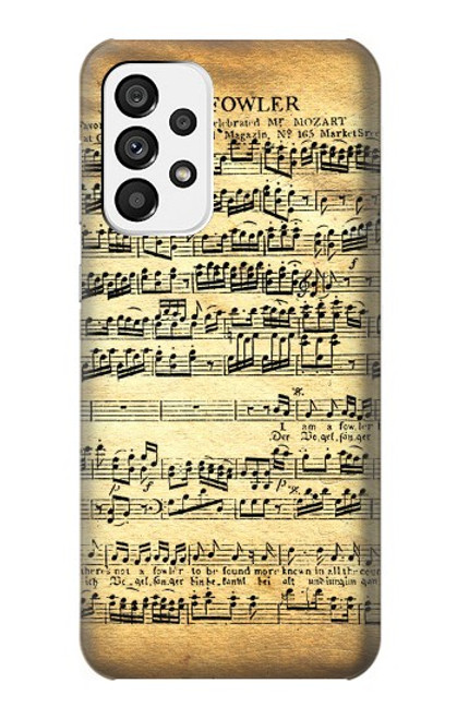 W2667 The Fowler Mozart Music Sheet Hard Case and Leather Flip Case For Samsung Galaxy A73 5G