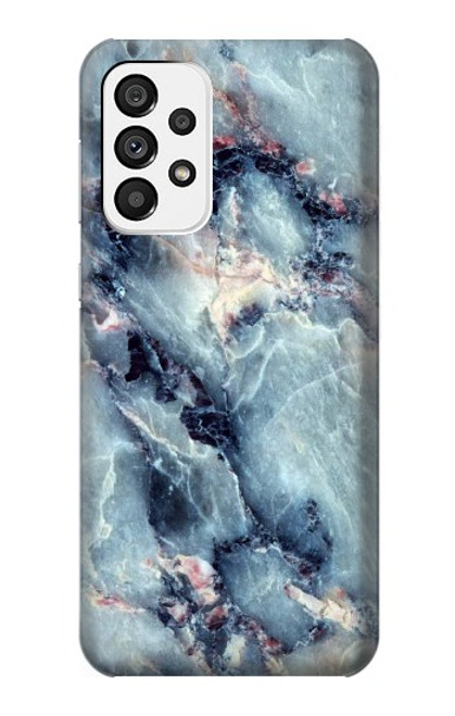 W2689 Blue Marble Texture Graphic Printed Hard Case and Leather Flip Case For Samsung Galaxy A73 5G