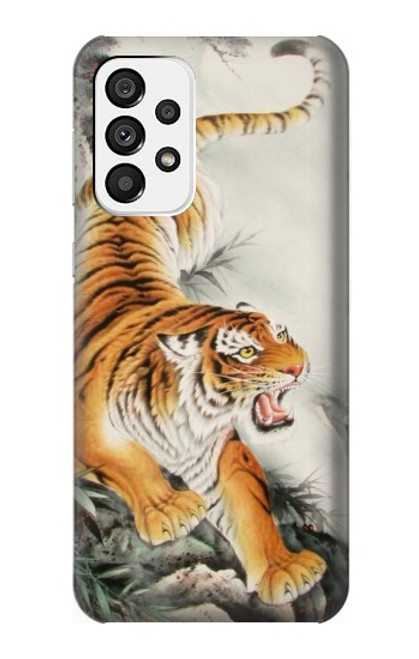 W2751 Chinese Tiger Brush Painting Hard Case and Leather Flip Case For Samsung Galaxy A73 5G