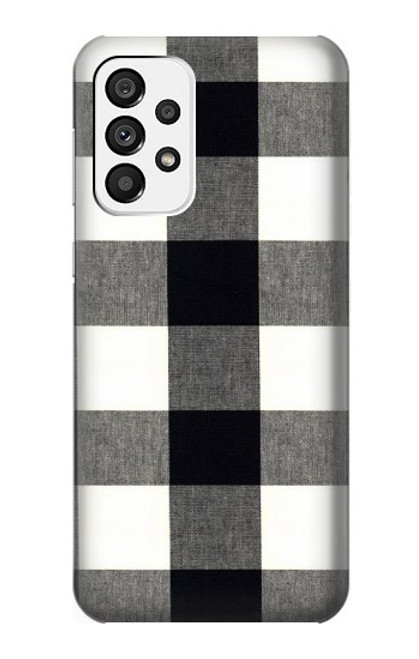 W2842 Black and White Buffalo Check Pattern Hard Case and Leather Flip Case For Samsung Galaxy A73 5G