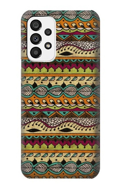 W2860 Aztec Boho Hippie Pattern Hard Case and Leather Flip Case For Samsung Galaxy A73 5G