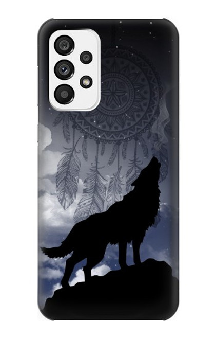 W3011 Dream Catcher Wolf Howling Hard Case and Leather Flip Case For Samsung Galaxy A73 5G