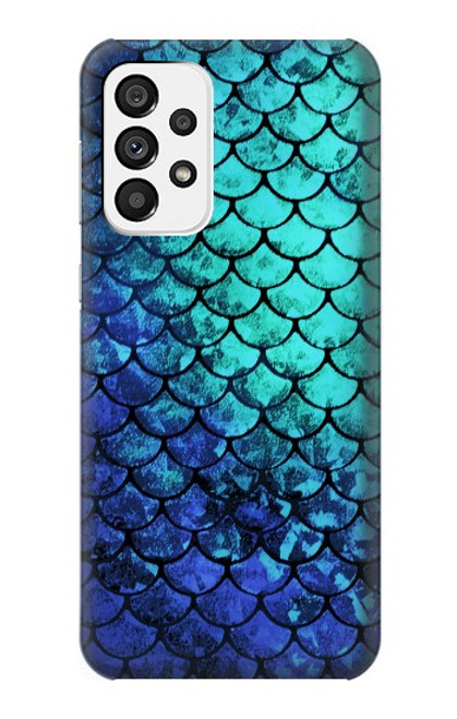 W3047 Green Mermaid Fish Scale Hard Case and Leather Flip Case For Samsung Galaxy A73 5G